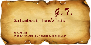 Galambosi Tanázia névjegykártya